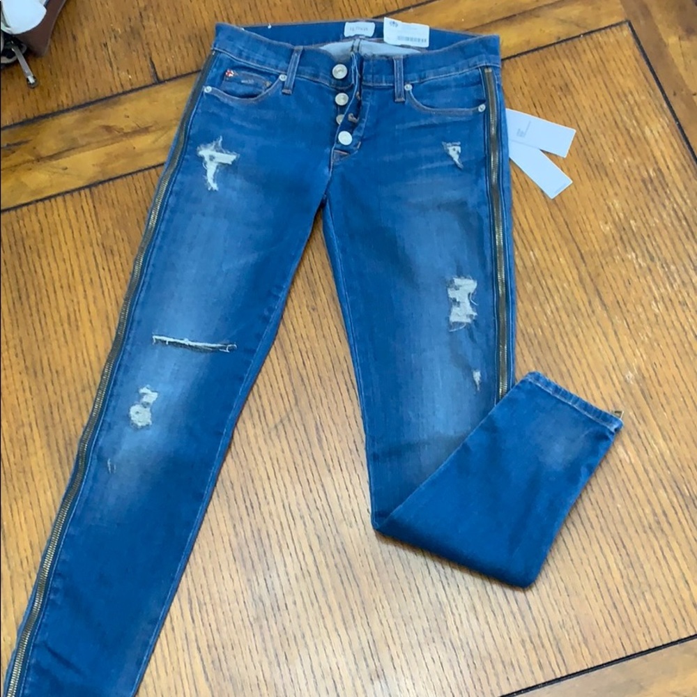 New w/Tags! Hudson Zipper Super Skinny Crop 27